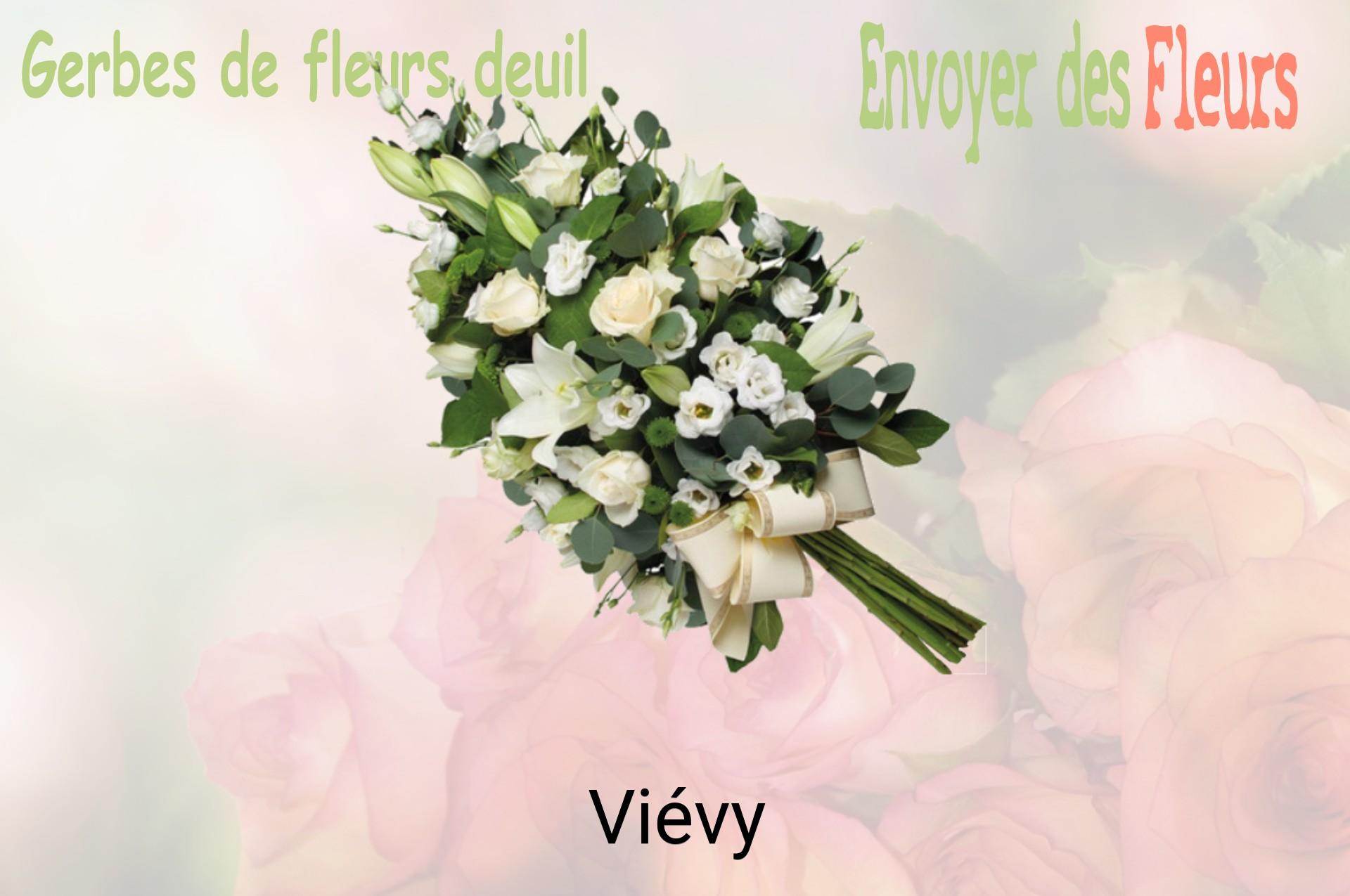 Gerbe de fleurs de deuil livrée à Viévy